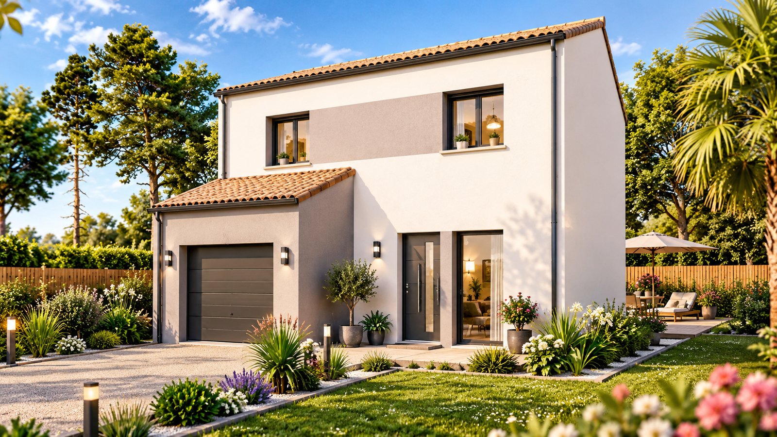 Brand new four-bedroom house with two bathrooms of the type built on the Vendée coast