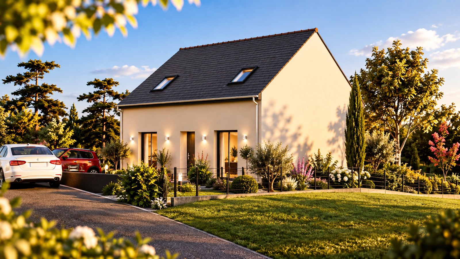 Brand new four-bedroom house with two bathrooms of the type built in the Manche, southern Normandy