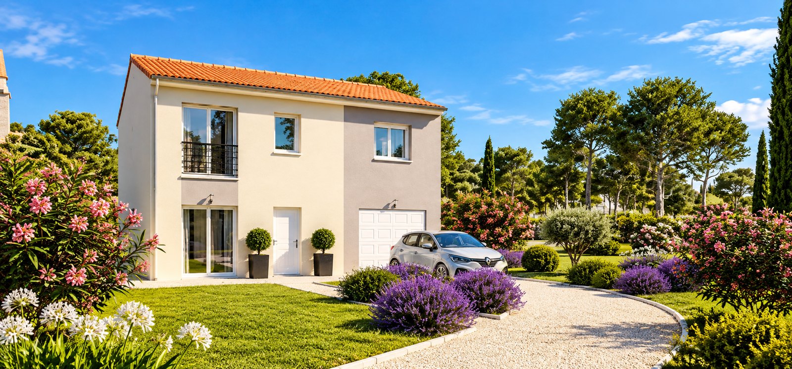 Brand new four-bedroom house with two bathrooms of the type built on the Vendée coast