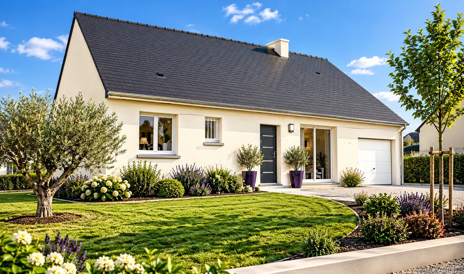 A home of this design, seen from the garden