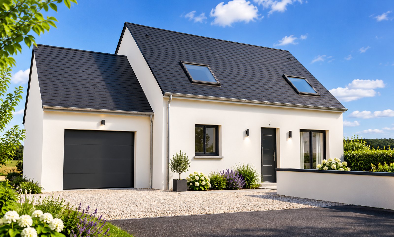 Brand new four-bedroom house with two bathrooms of the type built in the Manche, southern Normandy