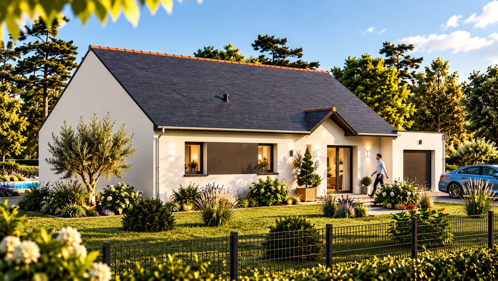 Brand new two-bedroom bungalow of the type built at Crédin in the Morbihan