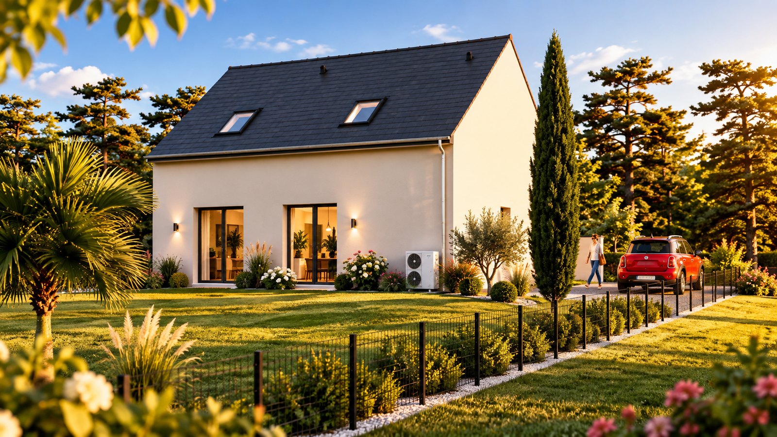 Brand new four-bedroom house with two bathrooms of the type built in the Manche, southern Normandy