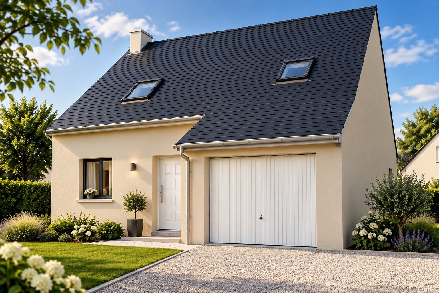 A brand new home of the type built around Redon in southern Brittany