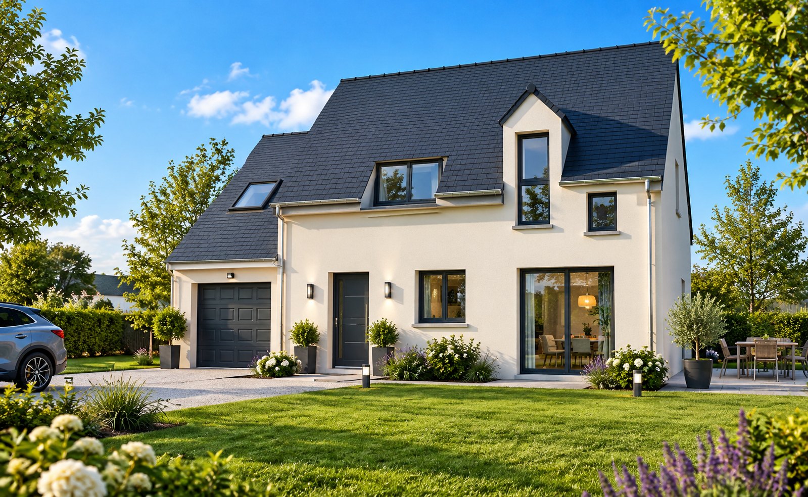 Brand new four-bedroom house with two bathrooms of the type built around Redon in southern Brittany