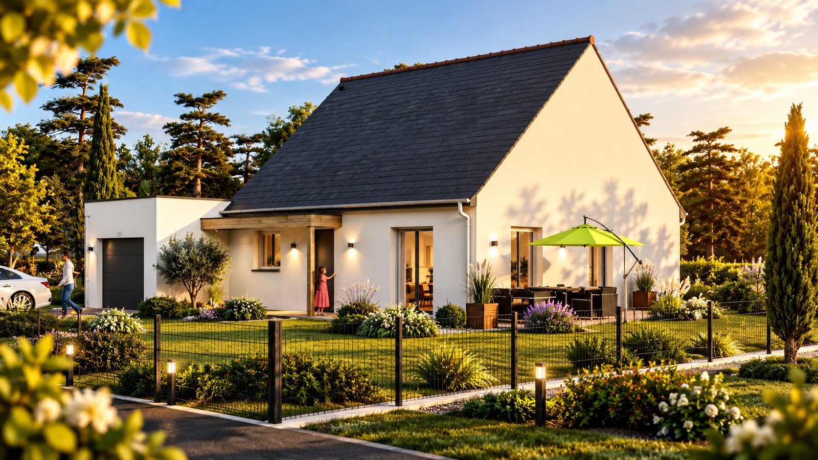 Brand new two-bedroom bungalow of the type built around Redon in southern Brittany