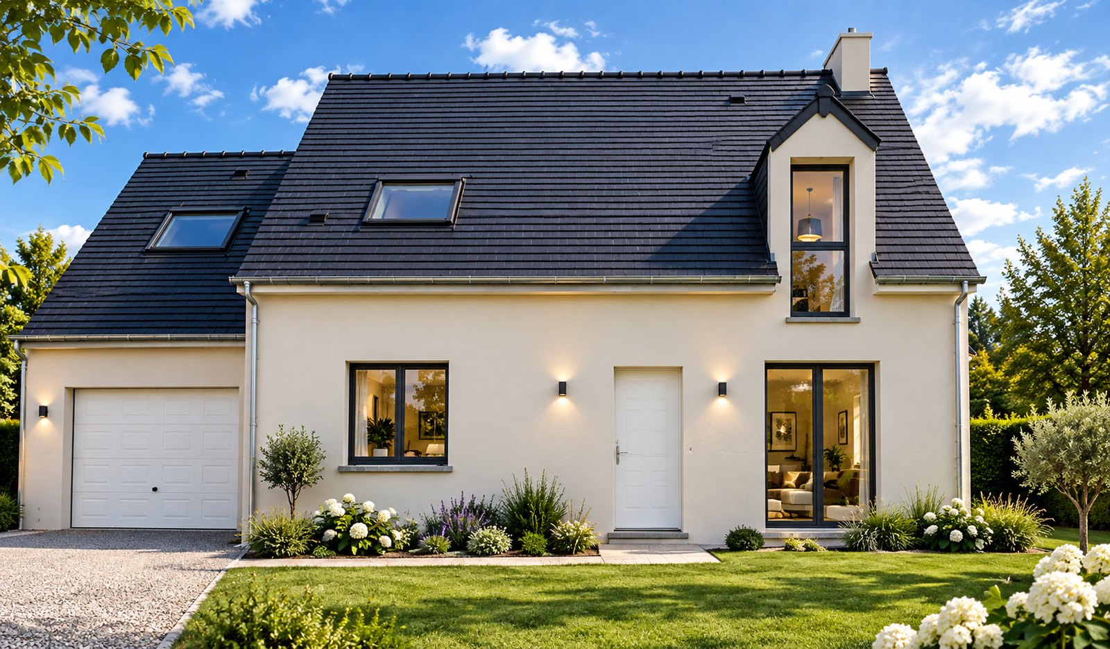 Brand new four-bedroom house with two bathrooms of the type built in the Manche, southern Normandy