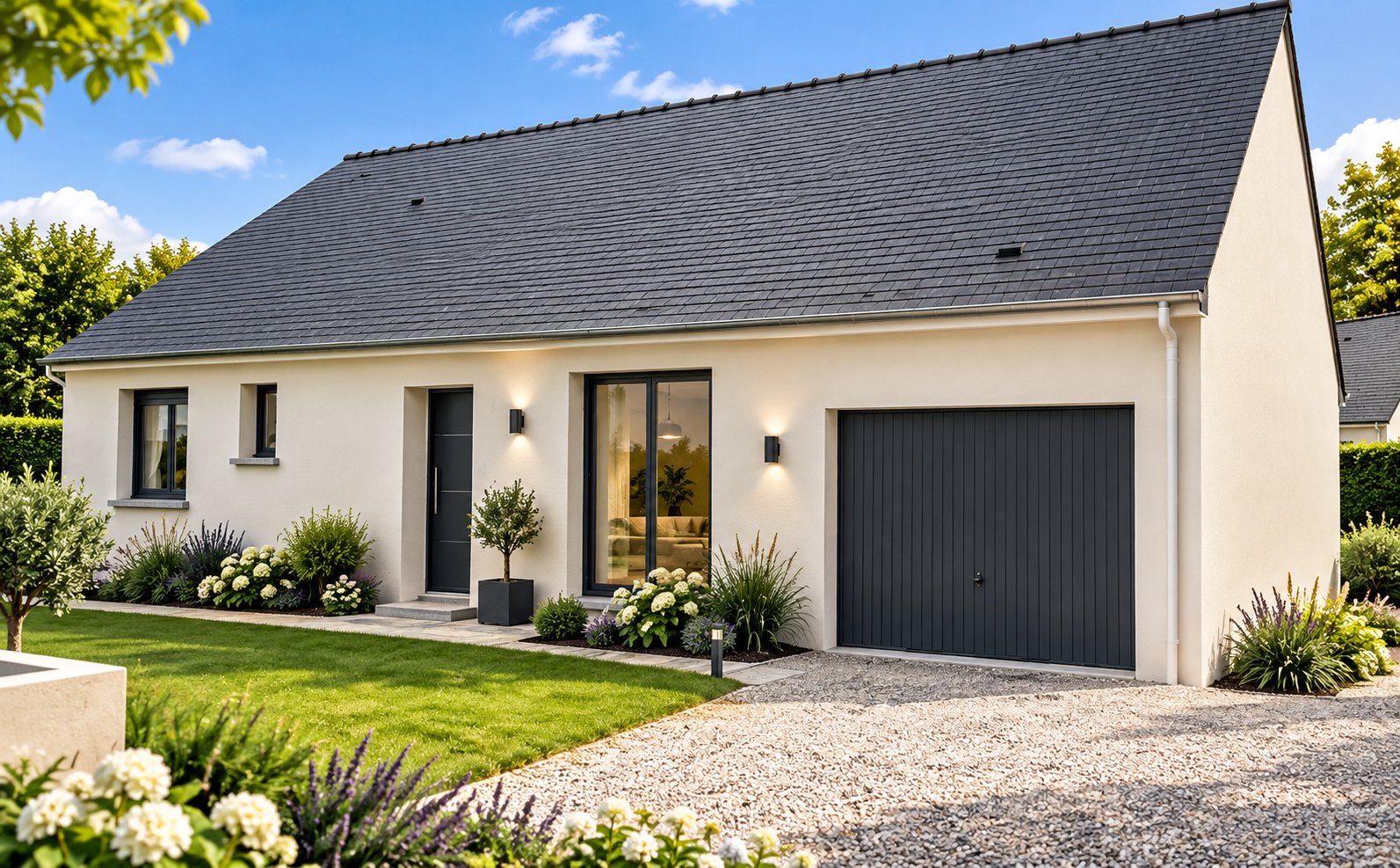 A home of this design, seen from the drive
