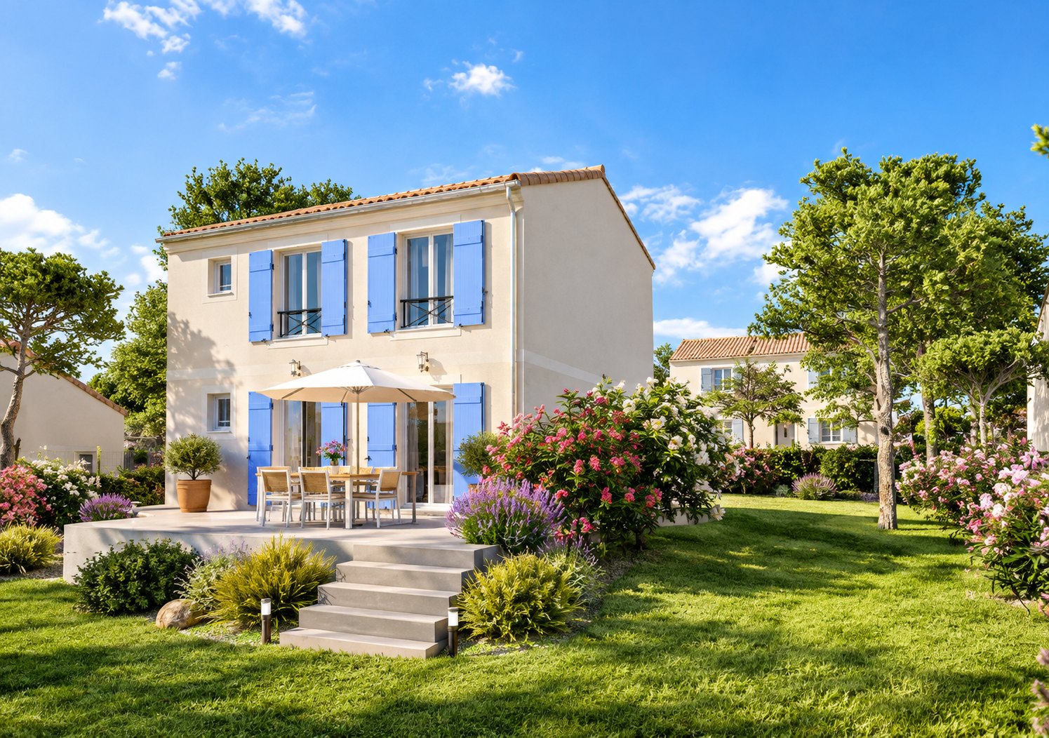 Brand new four-bedroom house with two bathrooms of the type built on the Vendée coast