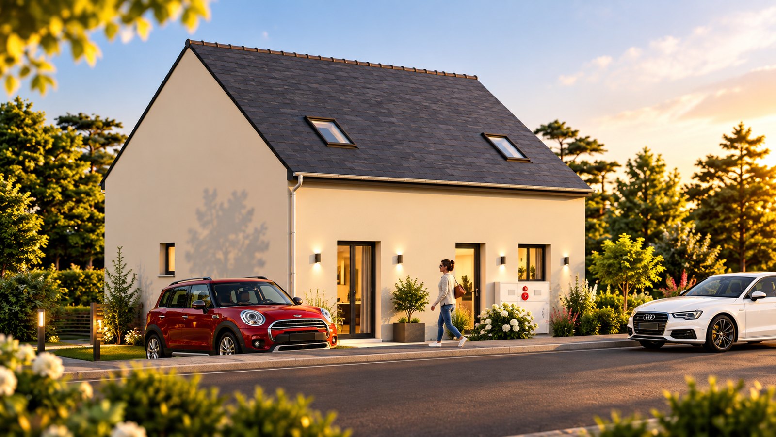 Brand new four-bedroom house with two bathrooms of the type built in the Manche, southern Normandy