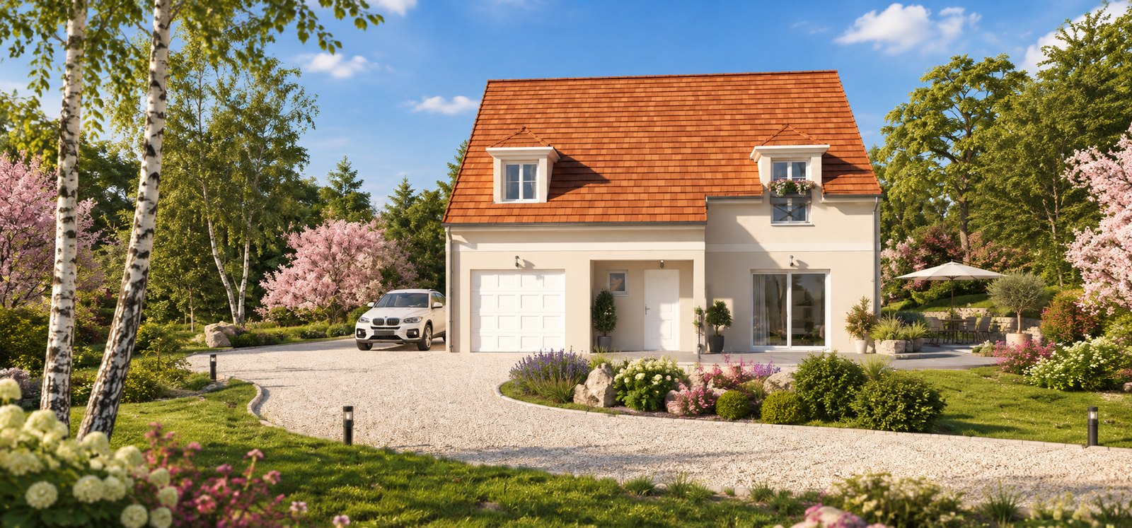 Brand new four to five bedroom house of the type built around Saint-Malo in Brittany