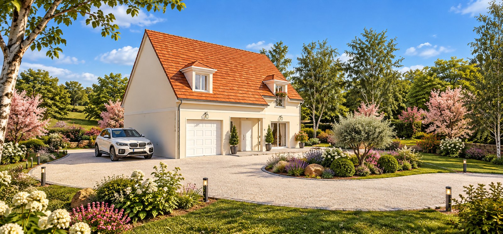 Brand new four to five bedroom house of the type built around Saint-Malo in Brittany