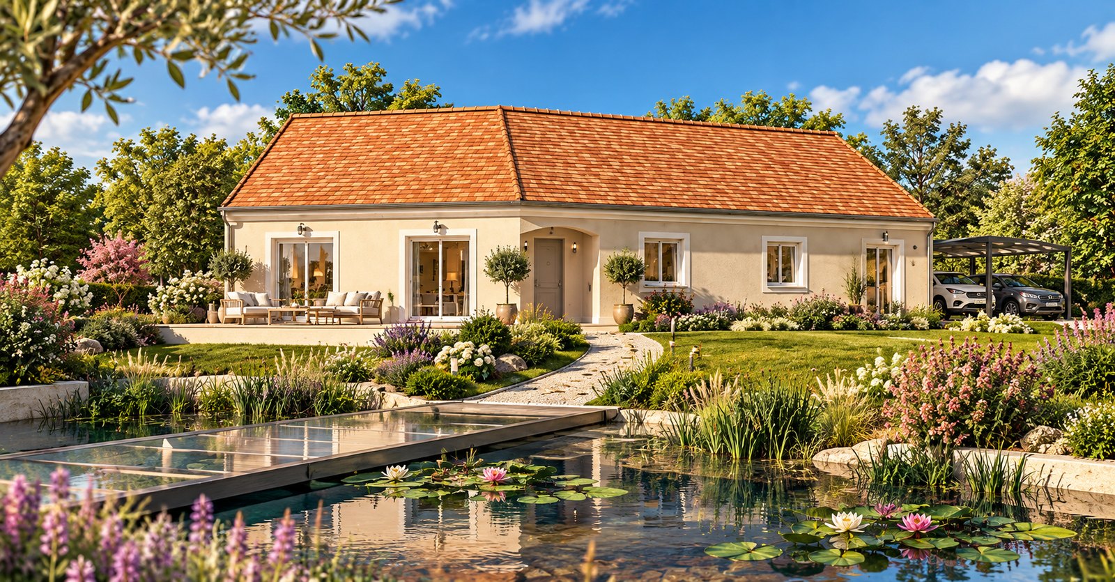Brand new four to five bedroom house of the type built around Saint-Malo in Brittany