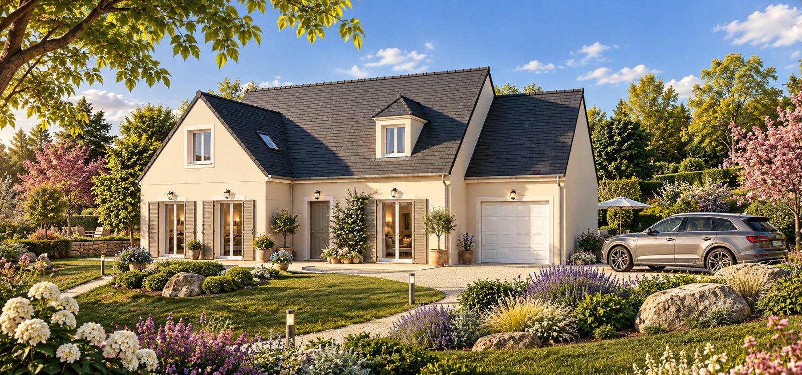 Brand new four to five bedroom house of the type built around Saint-Malo in Brittany