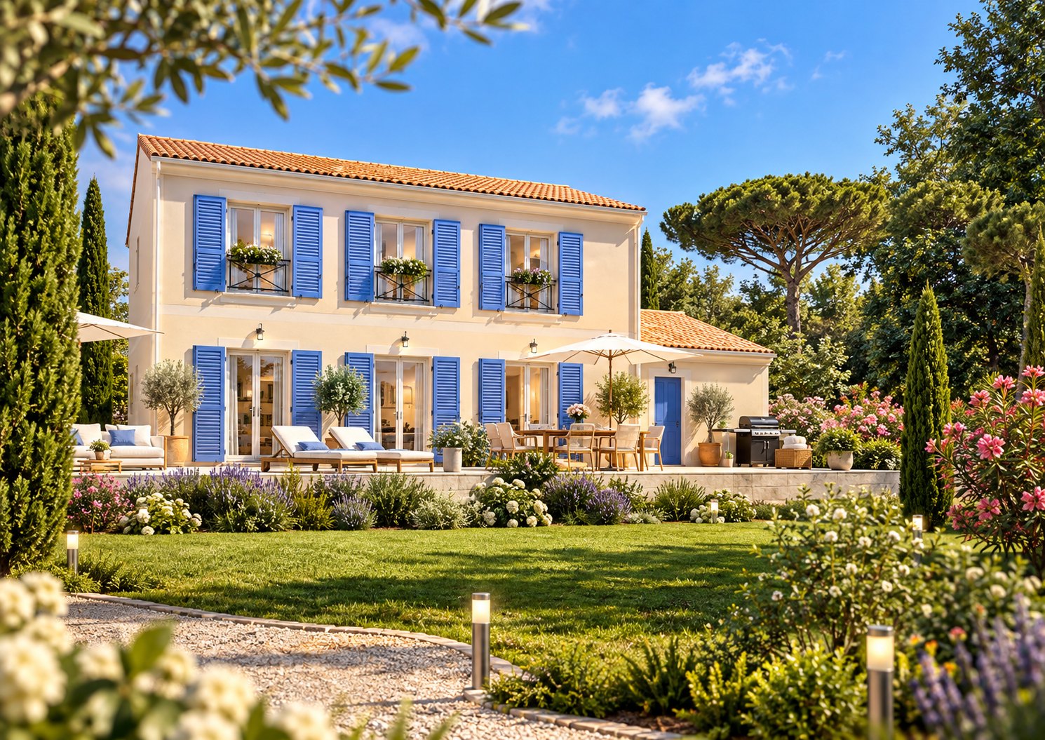 A brand new house of the type built around Saint-Malo on the Emerald Coast