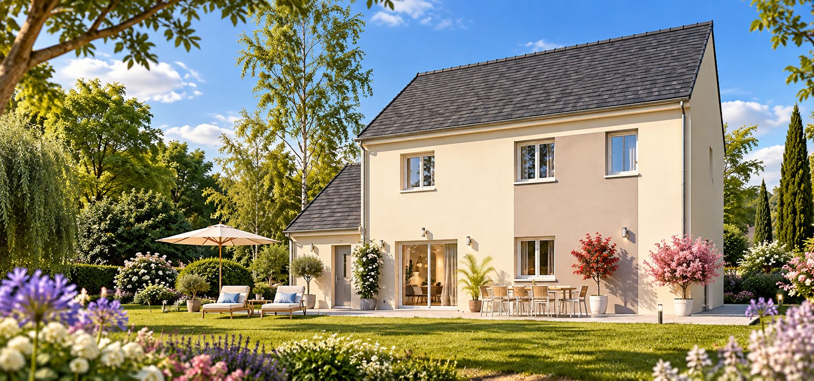 Brand new four to five bedroom house of the type built around Saint-Malo in Brittany