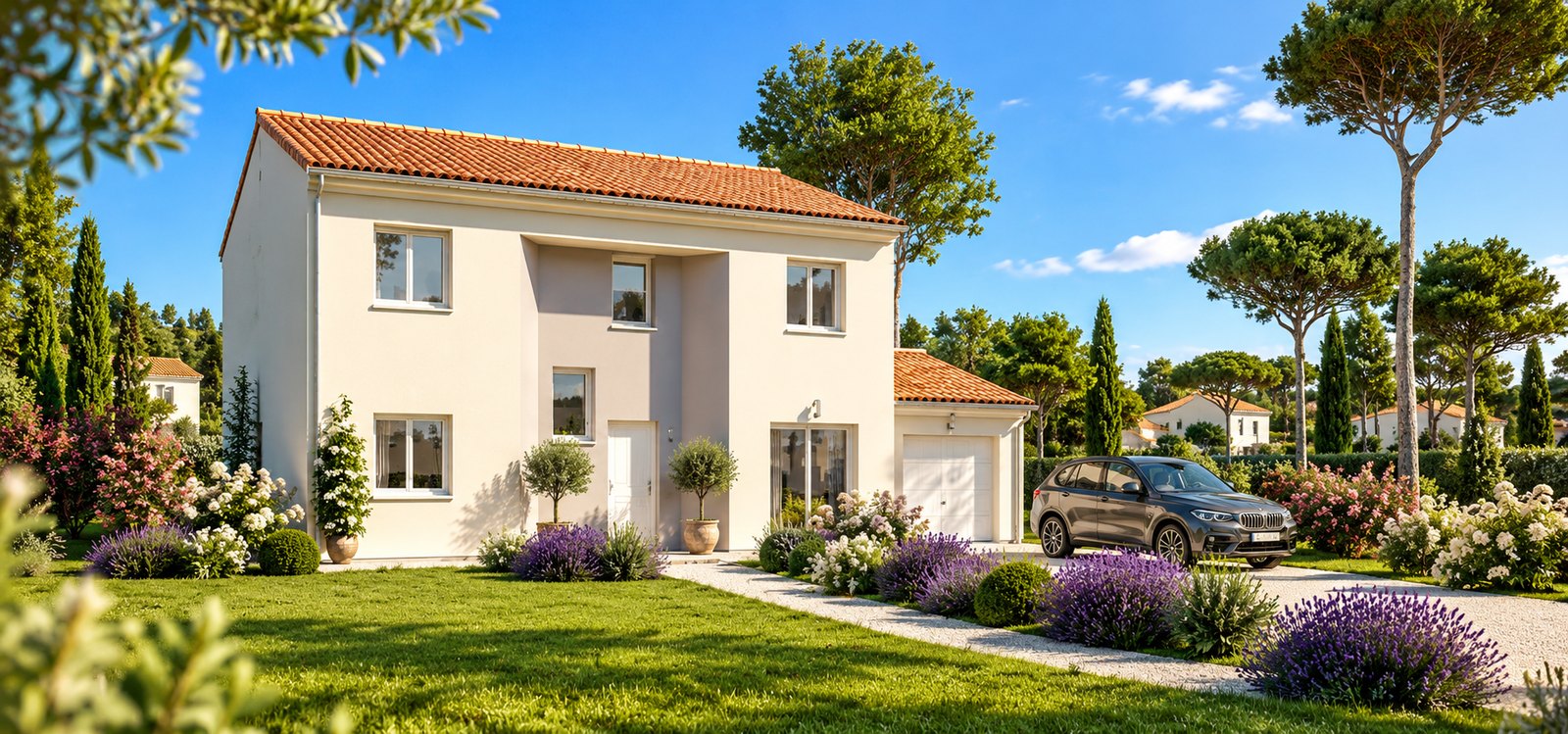 Brand new four to five bedroom house of the type built around Saint-Malo in Brittany