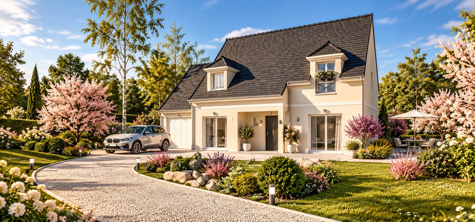 Brand new four to five bedroom house of the type built around Saint-Malo in Brittany