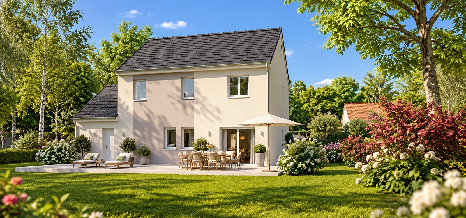 Brand new four to five bedroom house of the type built around Saint-Malo in Brittany