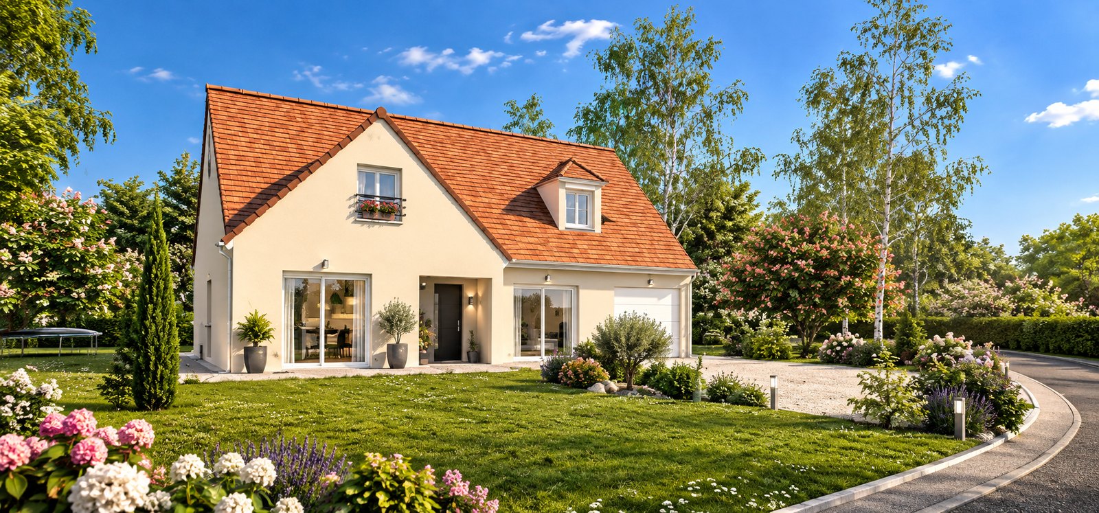Brand new four to five bedroom house of the type built around Saint-Malo in Brittany