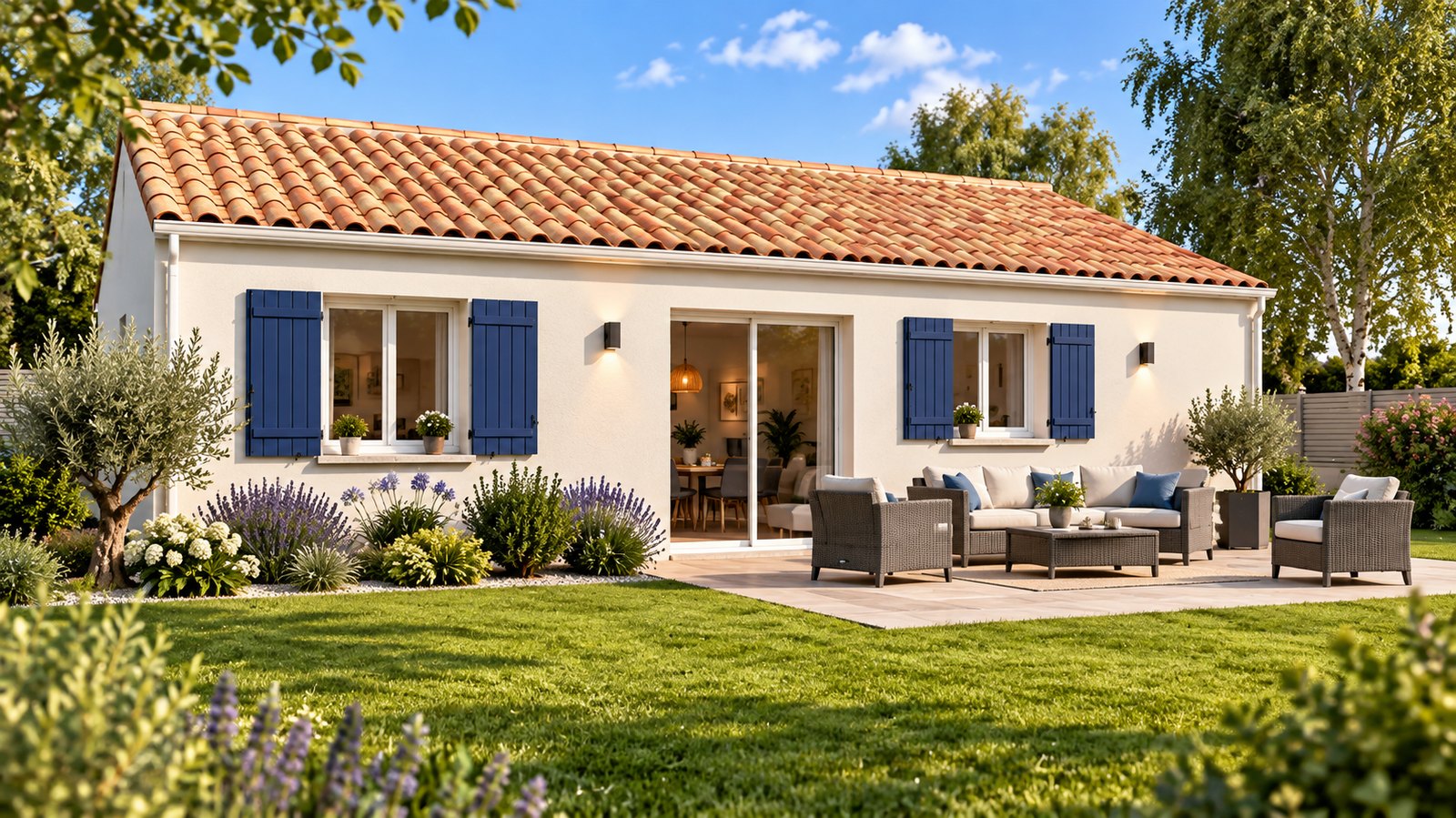 Brand new two-bedroom bungalow of the type built in the southern Vendée