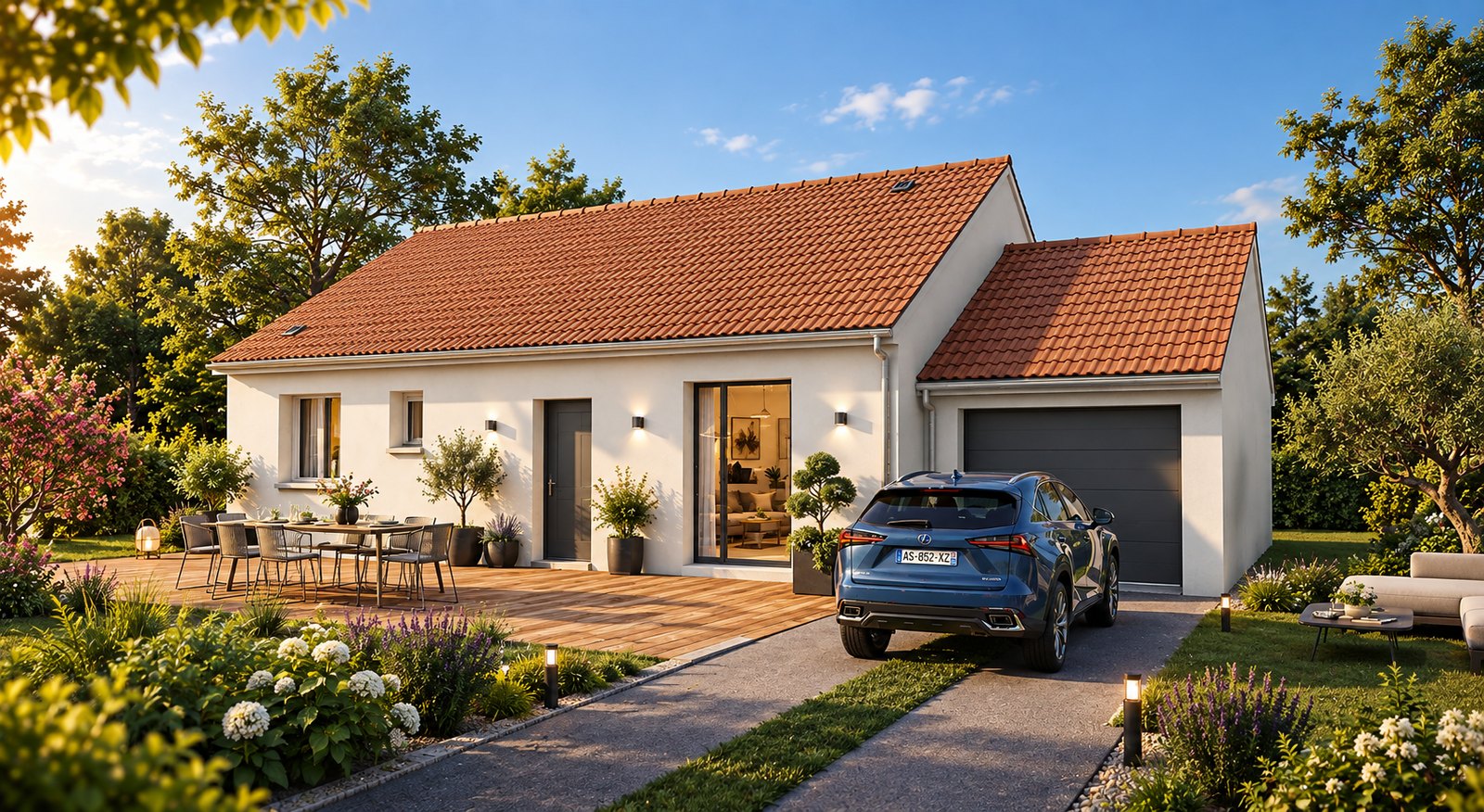 Brand new two-bedroom bungalow of the type built in the southern Vendée