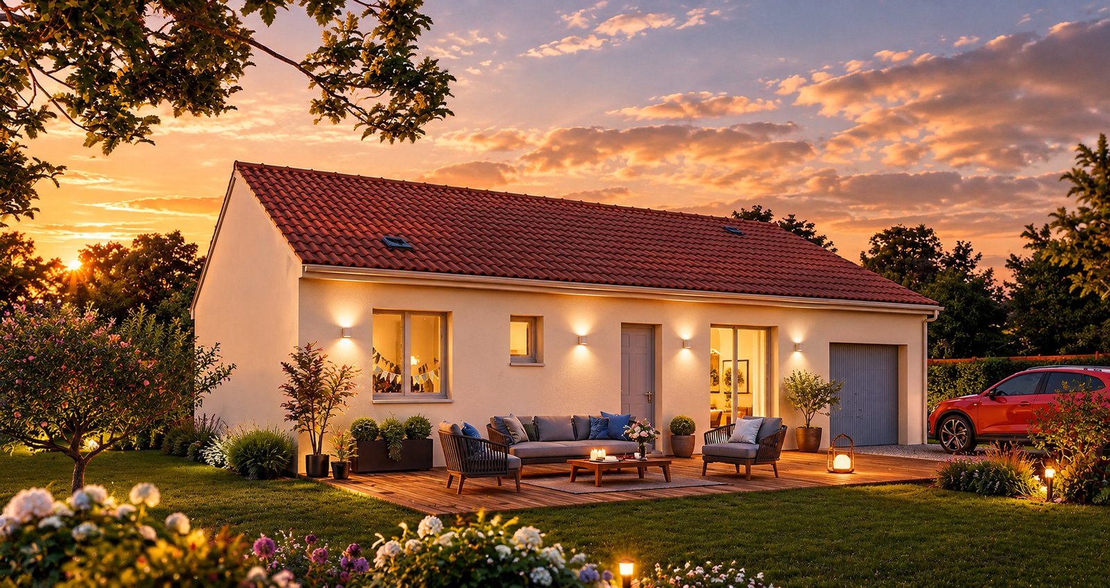 Brand new two-bedroom bungalow of the type built in the southern Vendée