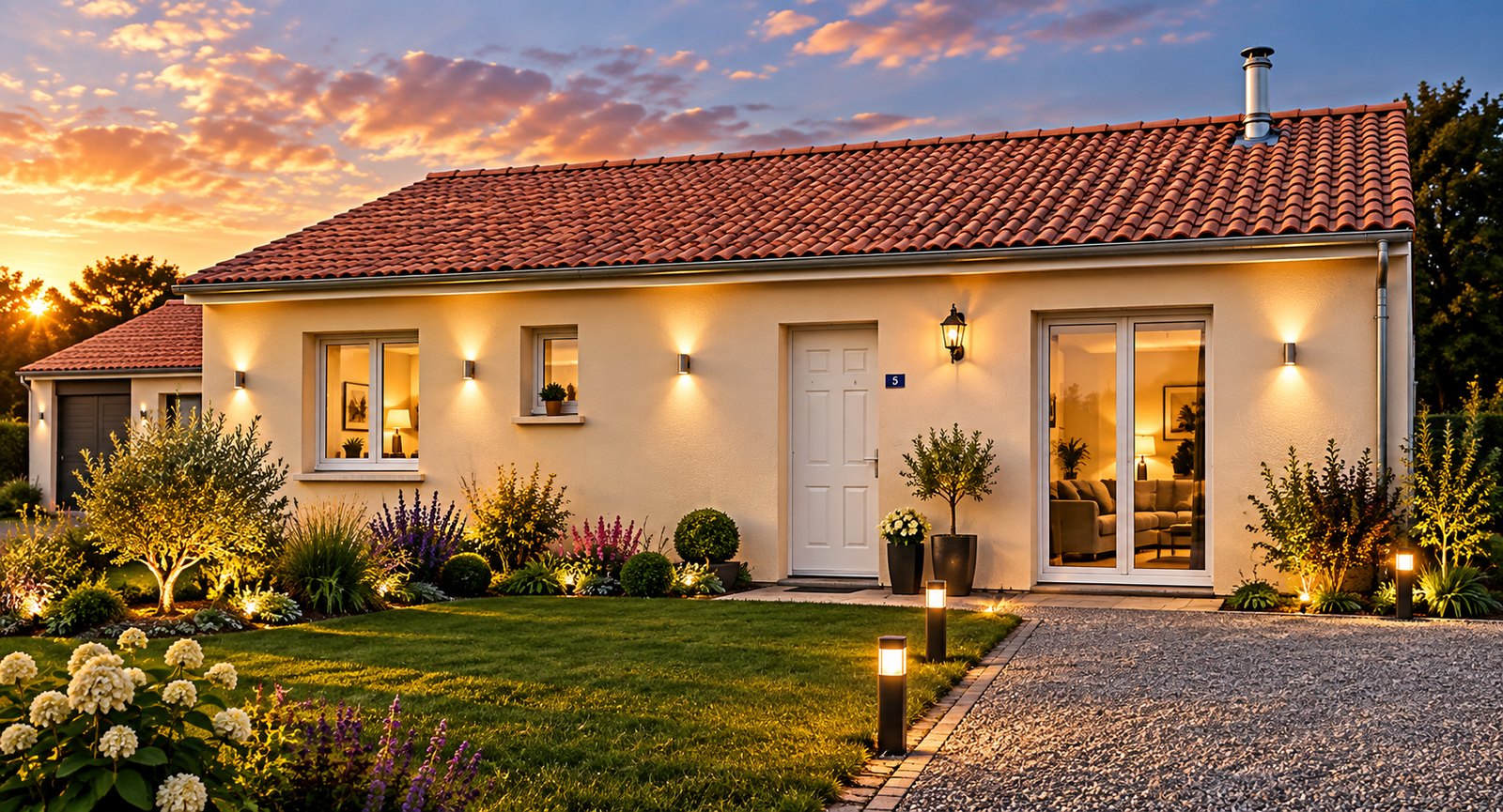 Brand new two-bedroom bungalow of the type built in the southern Vendée