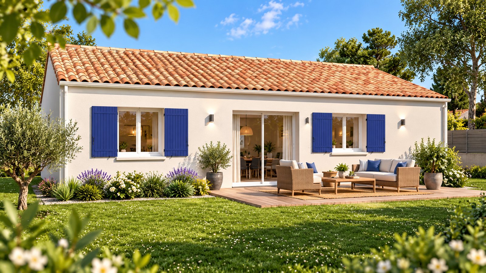 Brand new two-bedroom bungalow of the type built in the southern Vendée