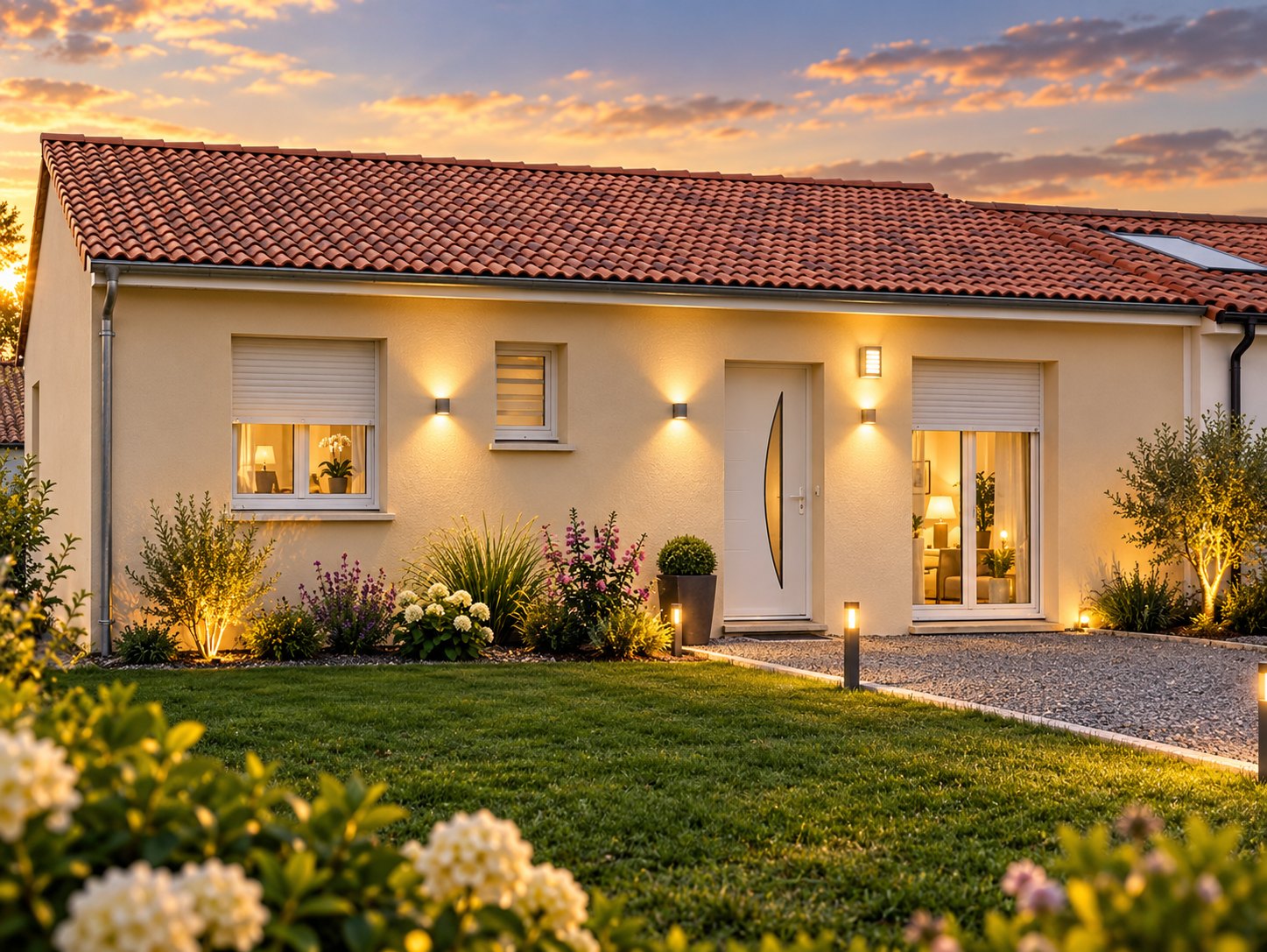 Brand new two-bedroom bungalow of the type built in the southern Vendée