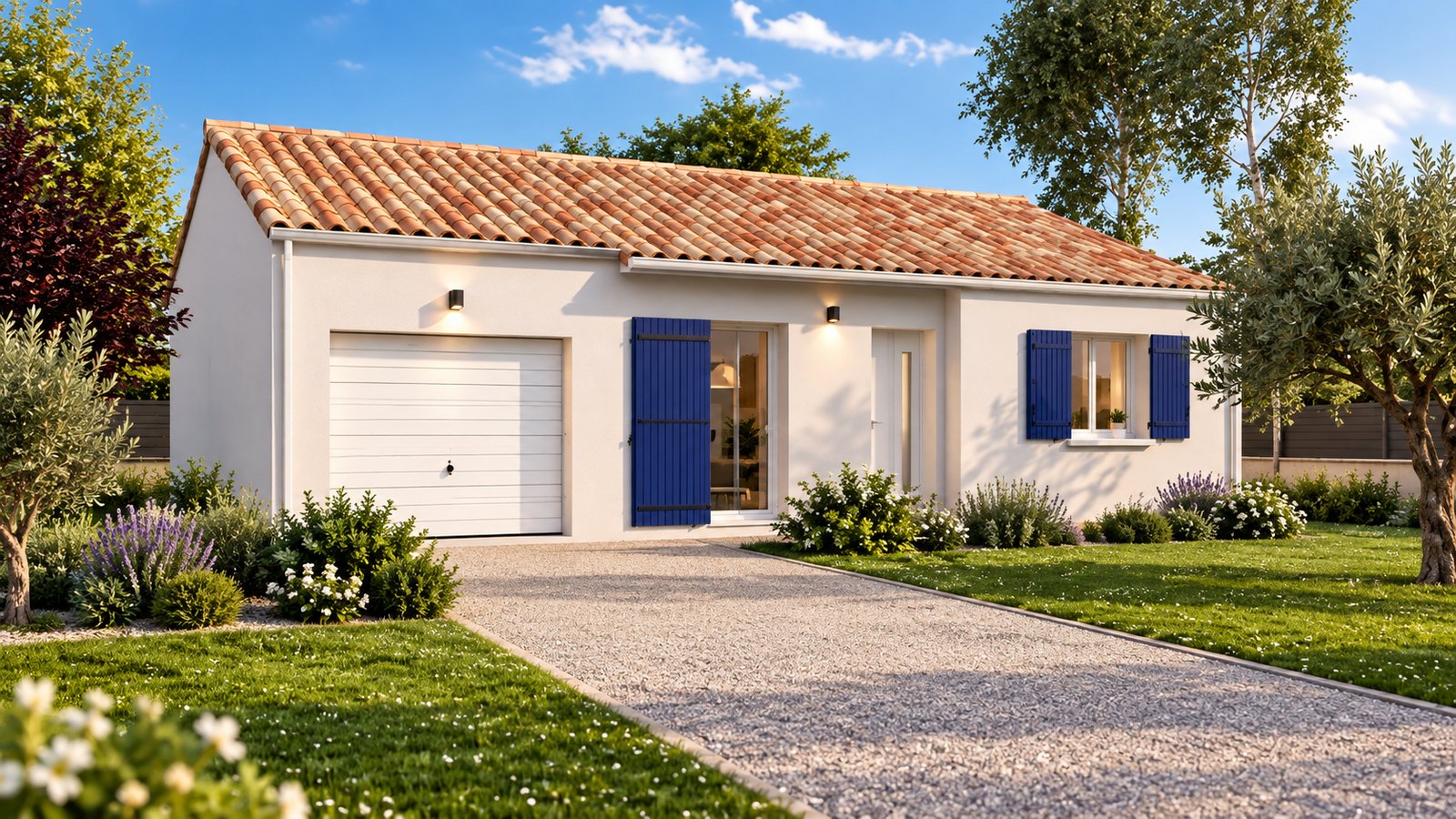 Brand new two-bedroom bungalow of the type built in the southern Vendée