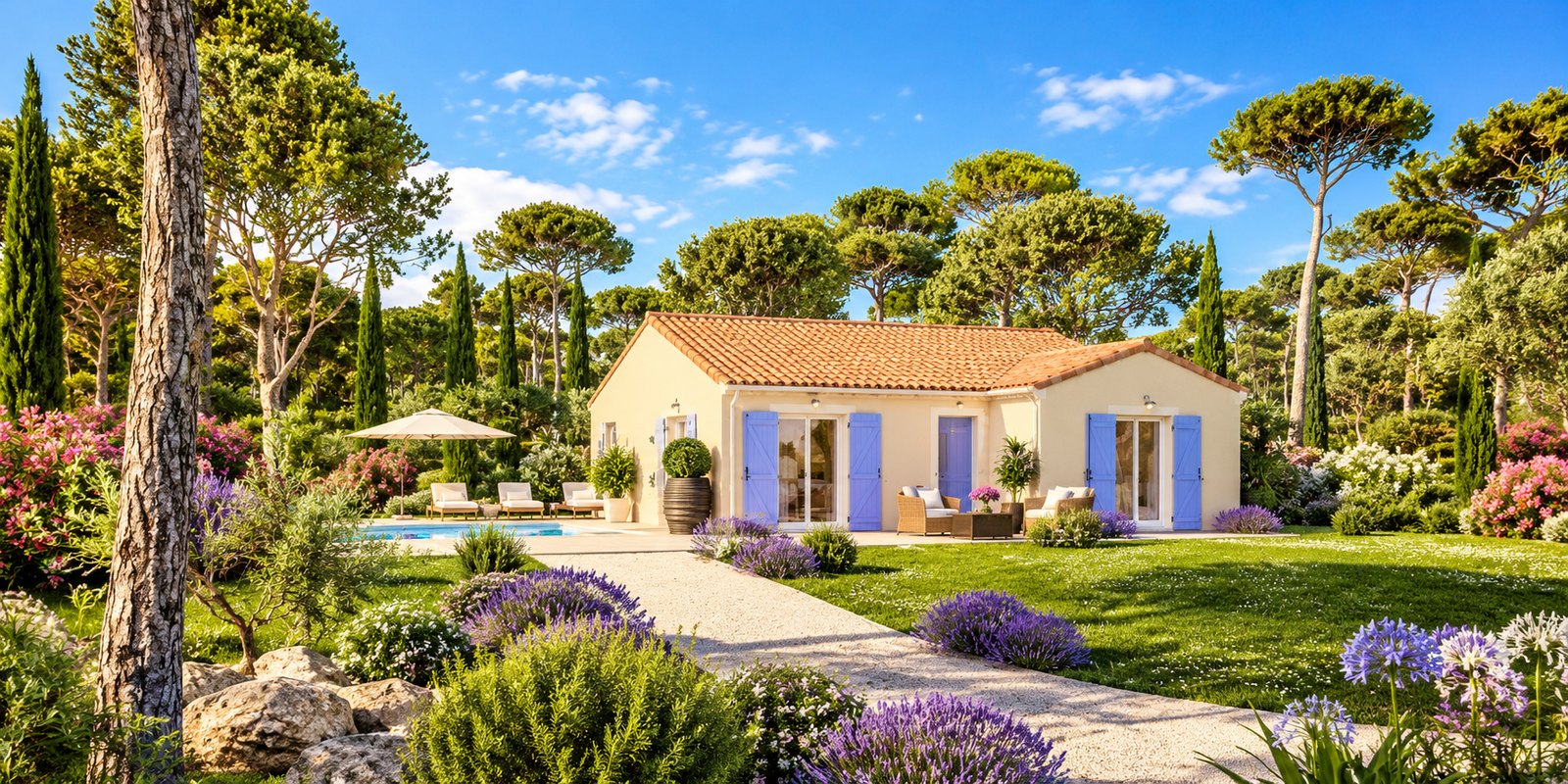 Brand new two-bedroom bungalow of the type built in the southern Vendée