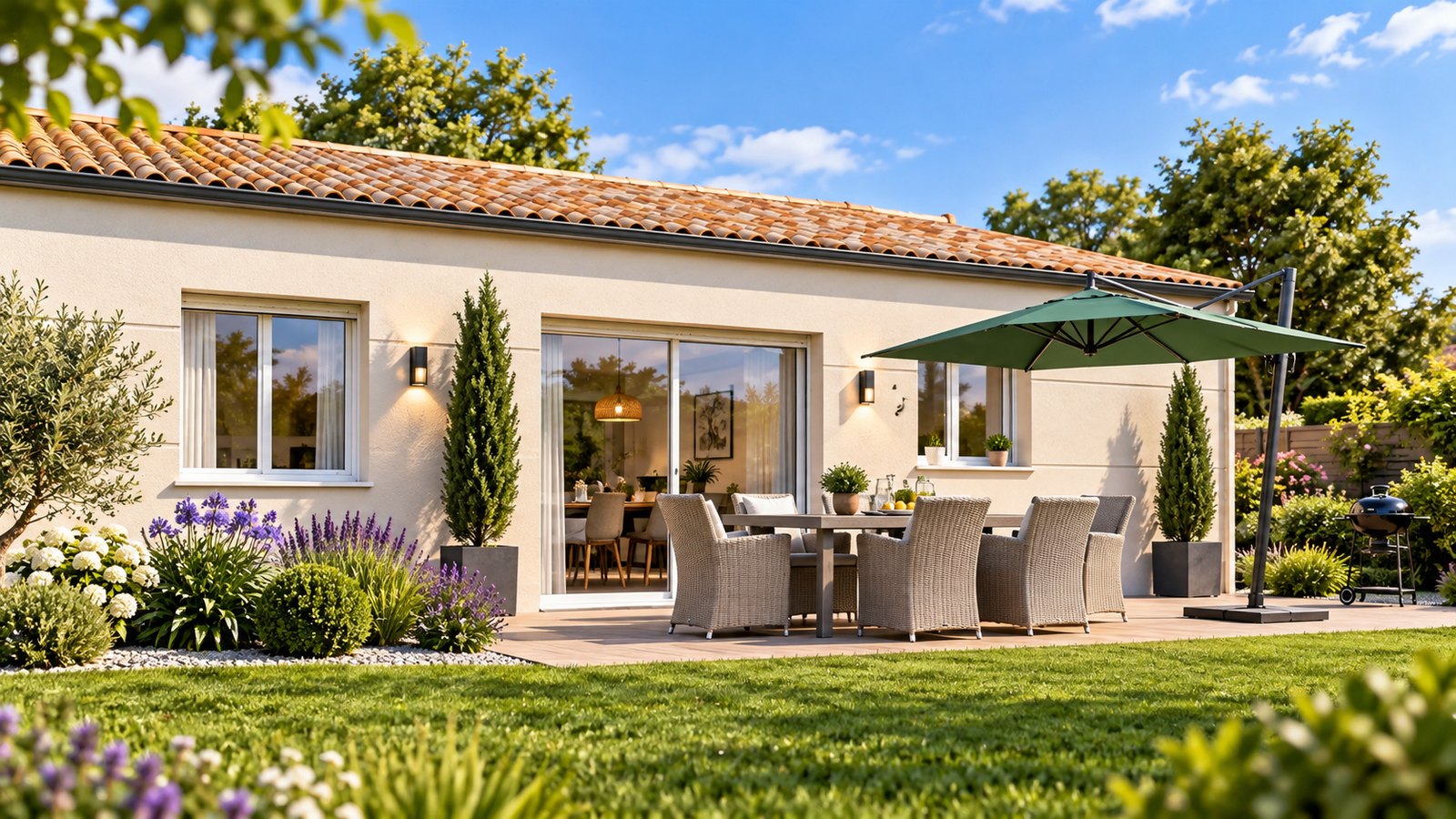 Brand new two-bedroom bungalow of the type built in the southern Vendée
