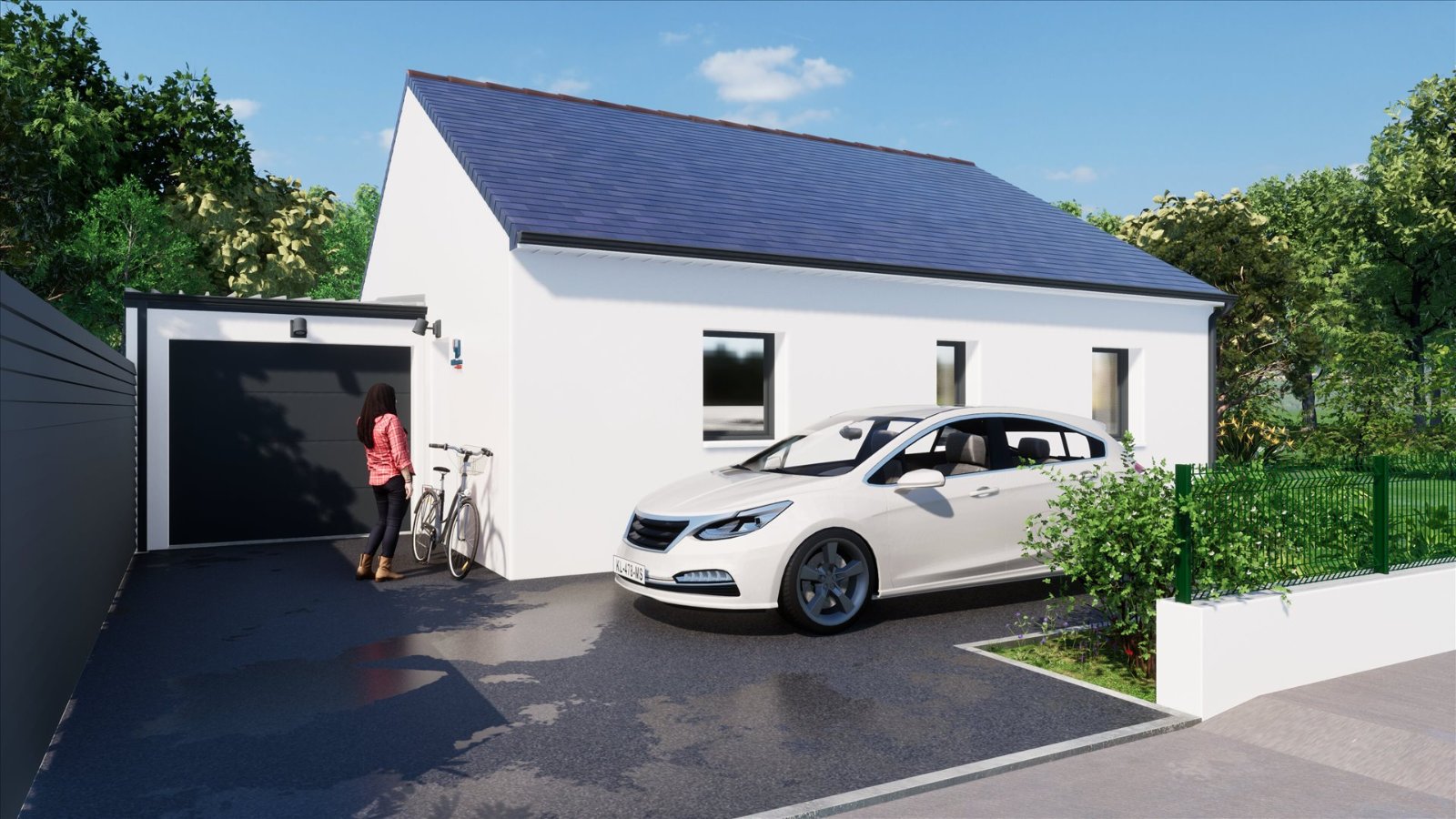 Brand new 2-bedroom bungalow of the type built at Vire Normandie in the Calvados